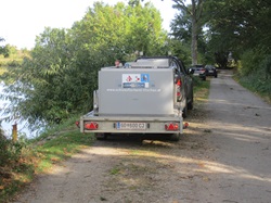 Der Lieferwagenmit Fischen