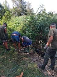 DEr Abfluss wird saniert